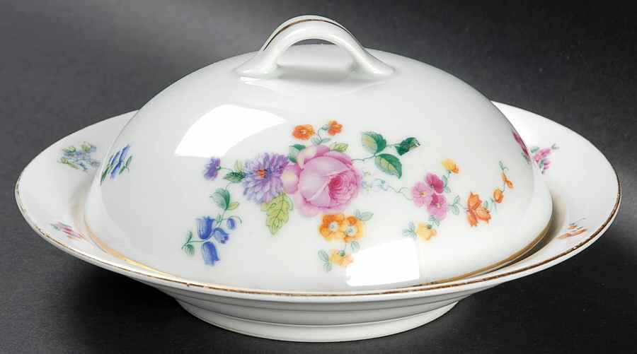 PUN28 Round Covered Butter by Porcelain Union-1