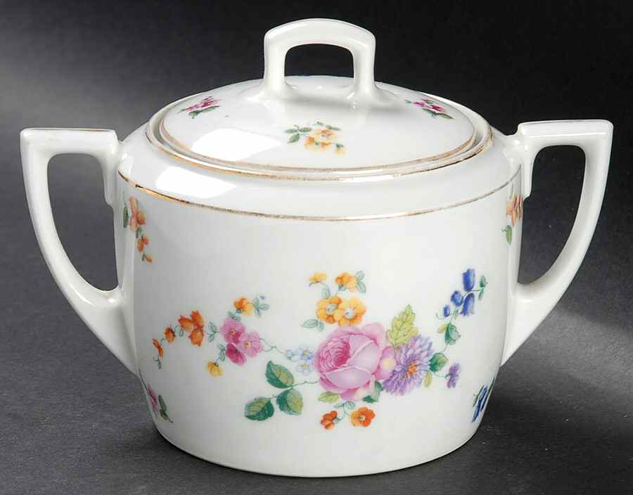 PUN28 Sugar Bowl & Lid by Porcelain Union-1