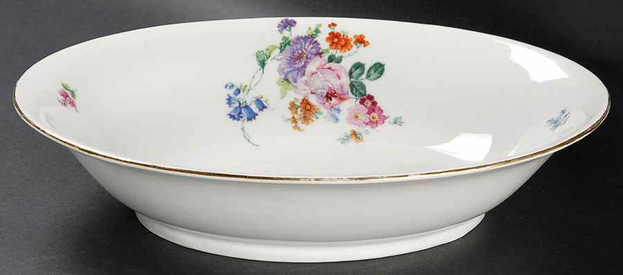 PUN28 10" Oval Vegetable Bowl by Porcelain Union-1