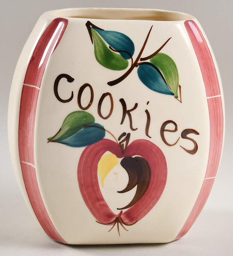 Apple Cookie Jar No Lid by Purinton-1