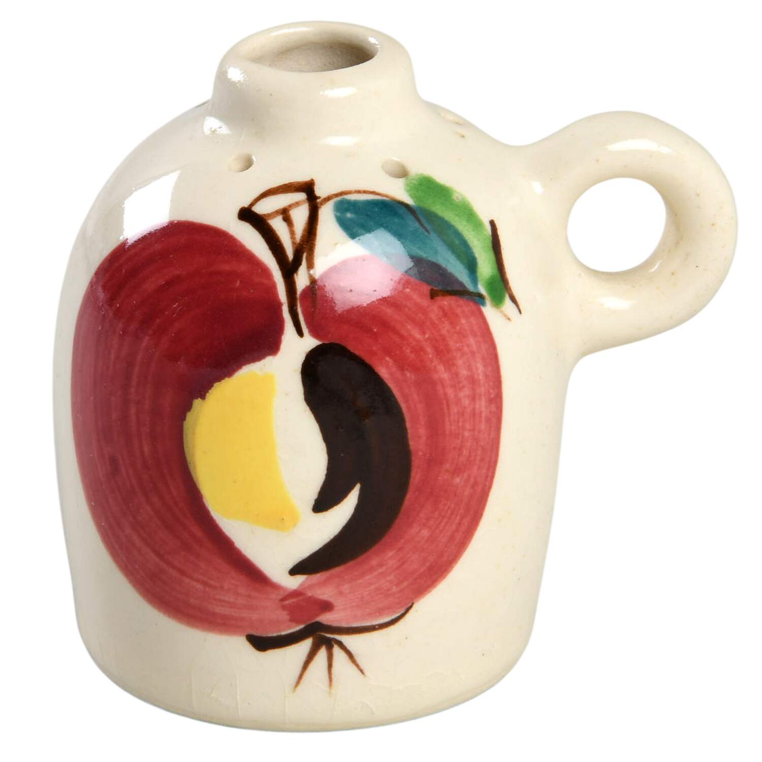 Apple Salt Shaker No Top Cork Stopper by Purinton-1