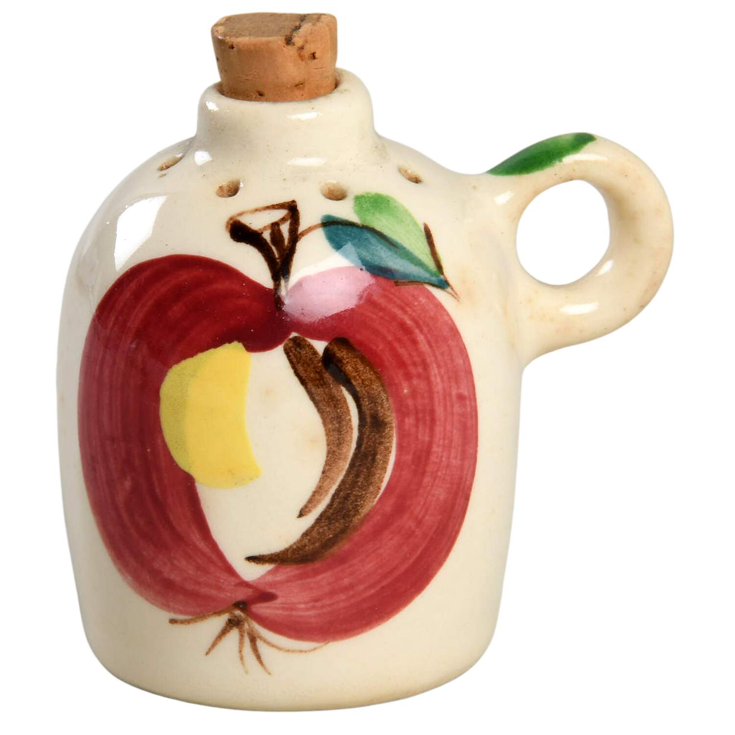 Apple Pepper Shaker & Cork Stopper Top by Purinton-1