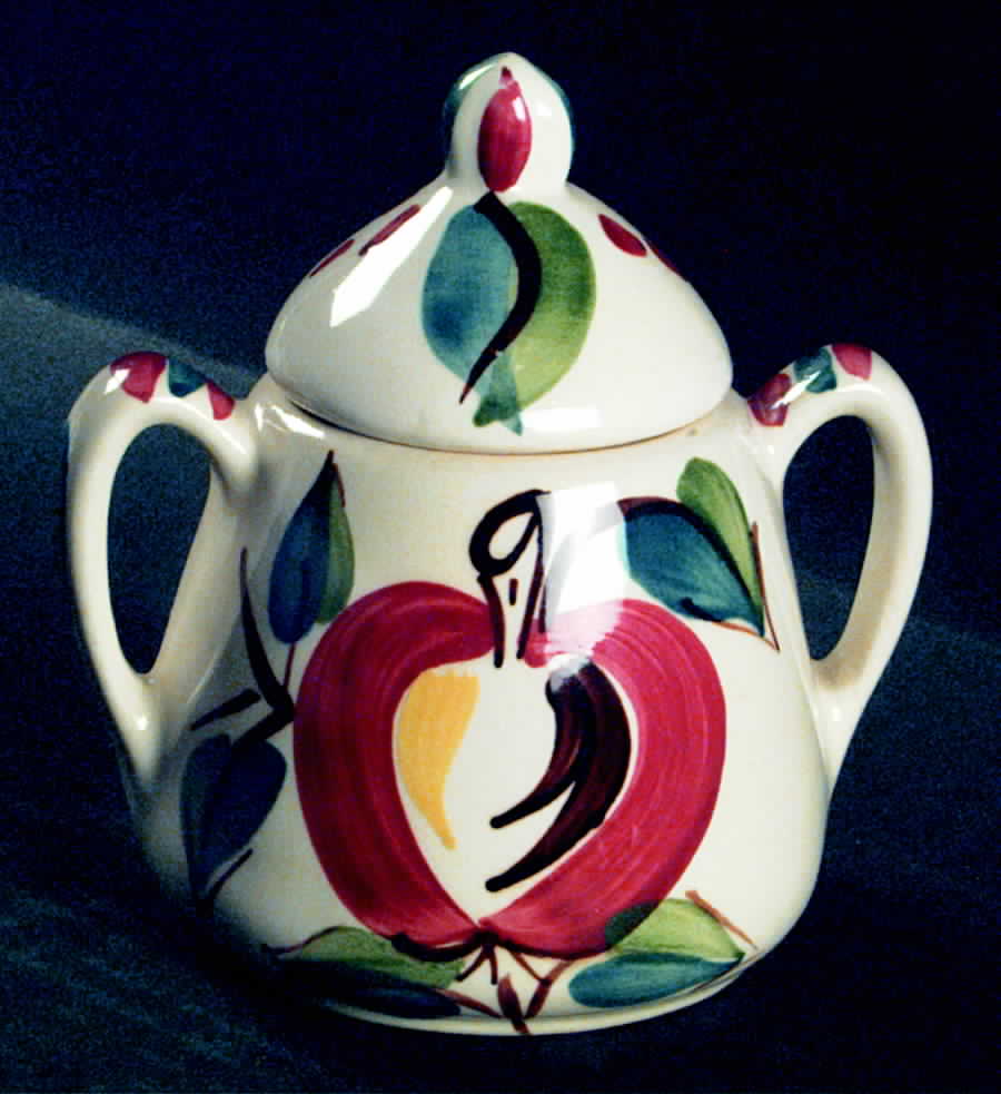 Apple Sugar Bowl & Lid by Purinton-1