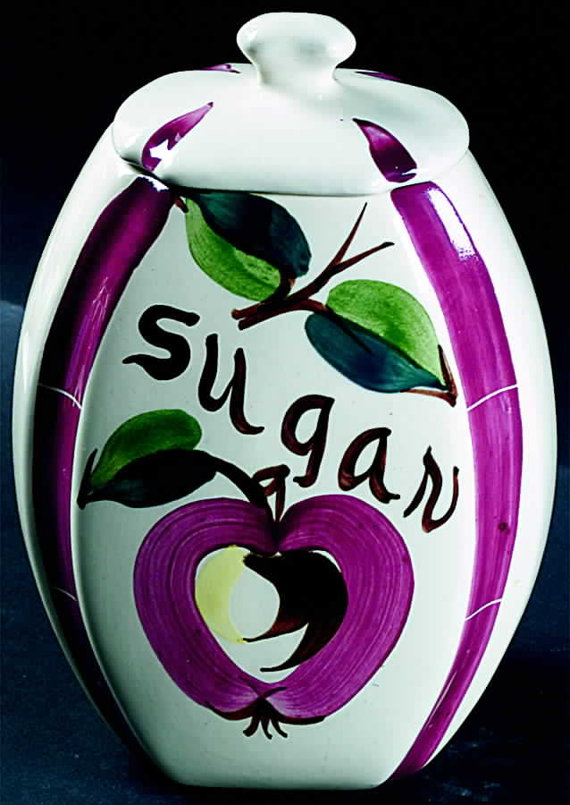 Apple Sugar Canister & Lid by Purinton-1