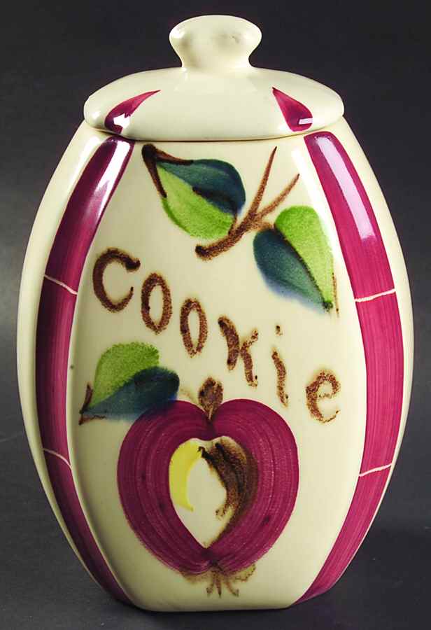 Apple Cookie Jar & Lid by Purinton-1