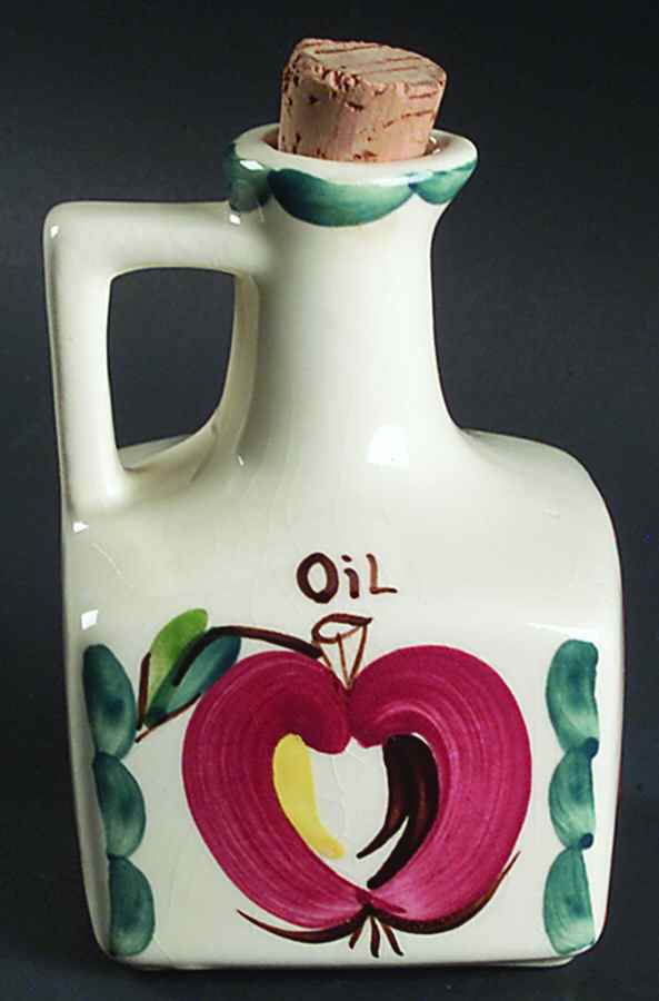 Apple Handled Oil with Cork Stopper by Purinton-1