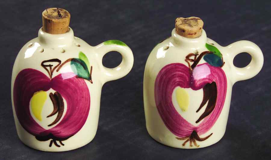 Apple Salt & Pepper & Cork Stopper Tops by Purinton-1