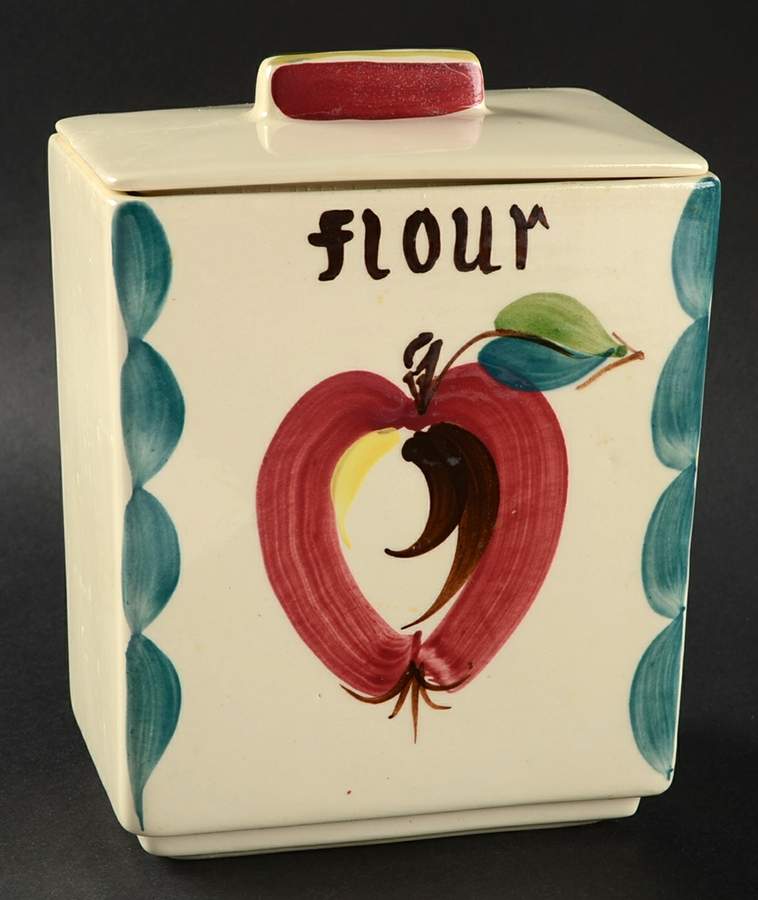 Apple Square Flour Canister & Lid by Purinton-1