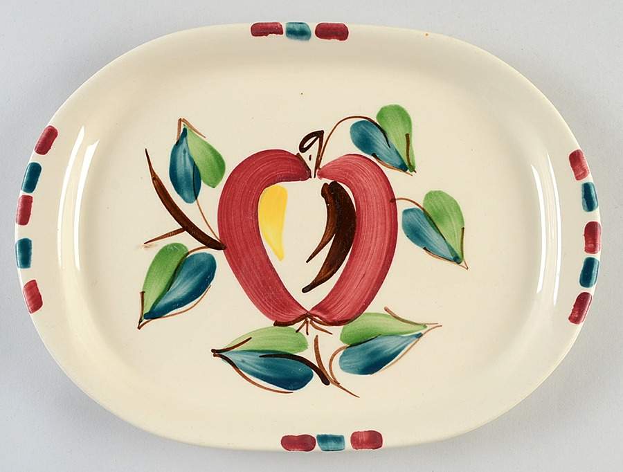 Apple 11" Oval Serving Platter by Purinton-1