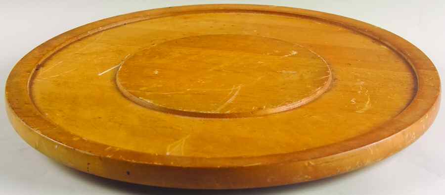 Fruit Wood Lazy Susan Base by Purinton-1