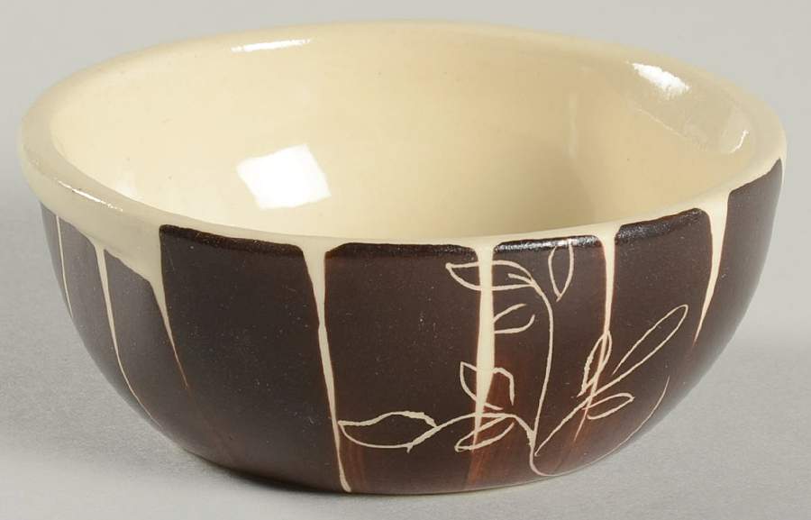 Intaglio Brown Fruit/Dessert (Sauce) Bowl by Purinton-1