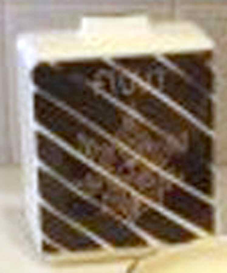 Intaglio Brown Square Flour Canister & Lid by Purinton-1
