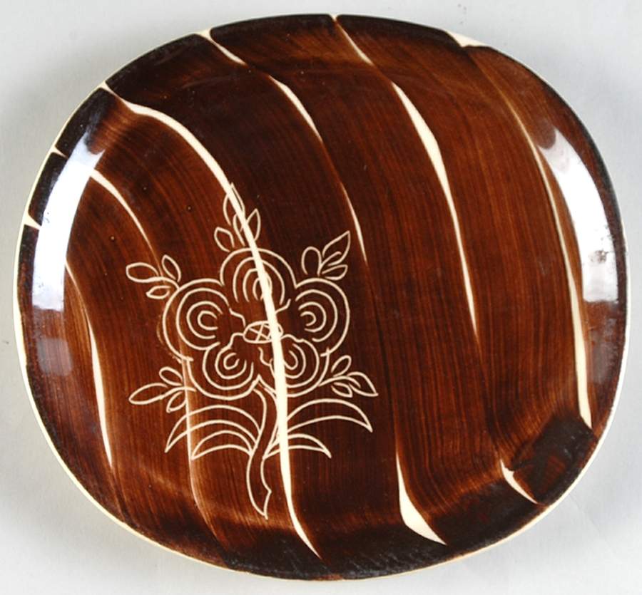 Intaglio Brown Bread & Butter Plate by Purinton-1