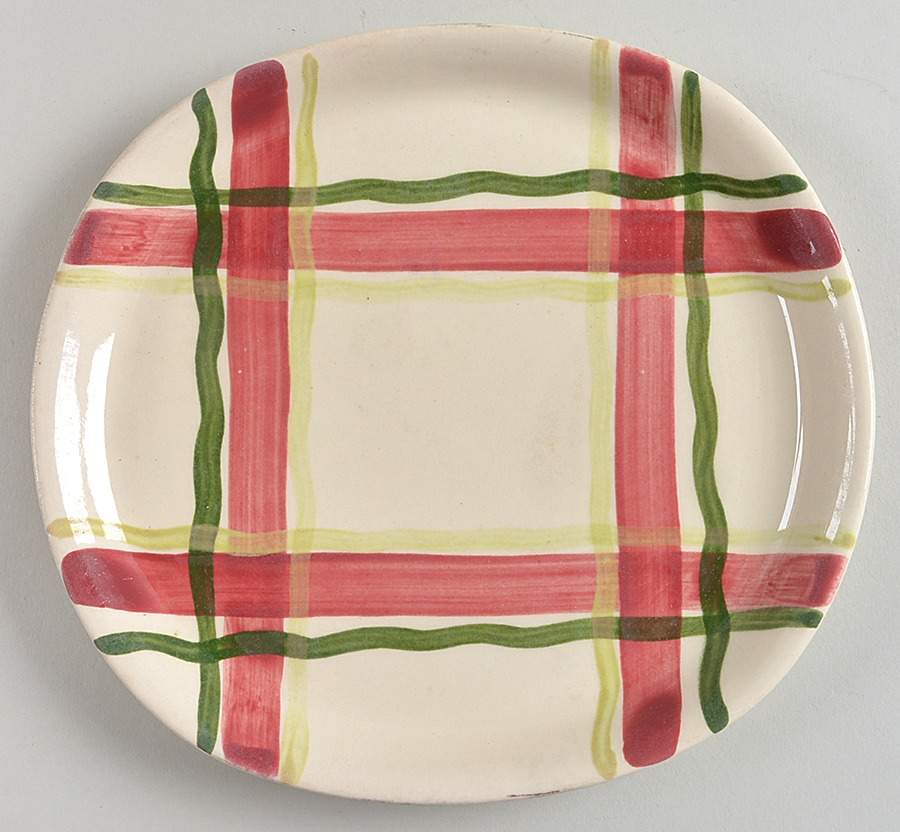 Normandy Plaid Luncheon Plate by Purinton-1