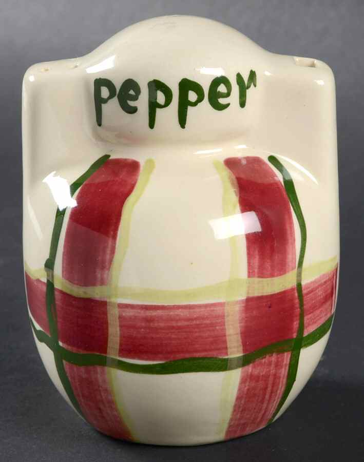 Normandy Plaid Pour & Shake Pepper Shaker by Purinton-1