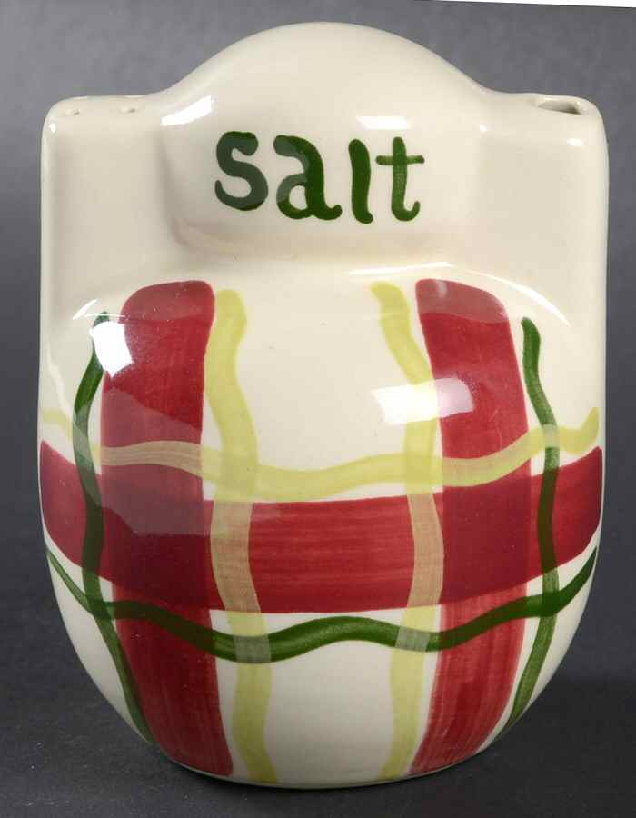 Normandy Plaid Pour & Shake Salt Shaker by Purinton-1