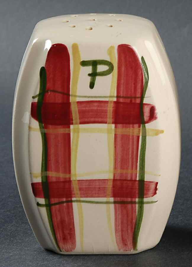 Normandy Plaid Oversized Pepper Shaker by Purinton-1