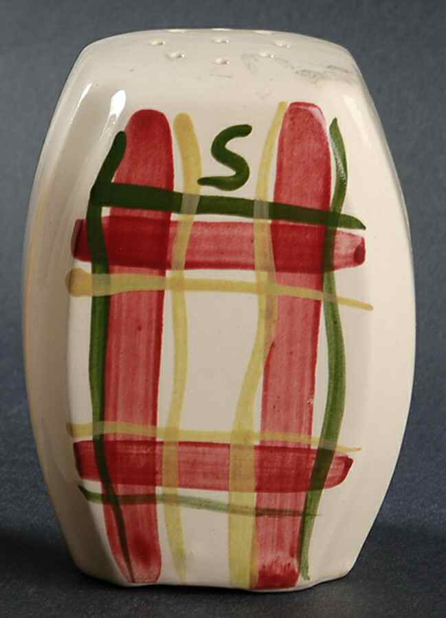Normandy Plaid Oversized Salt Shaker by Purinton-1