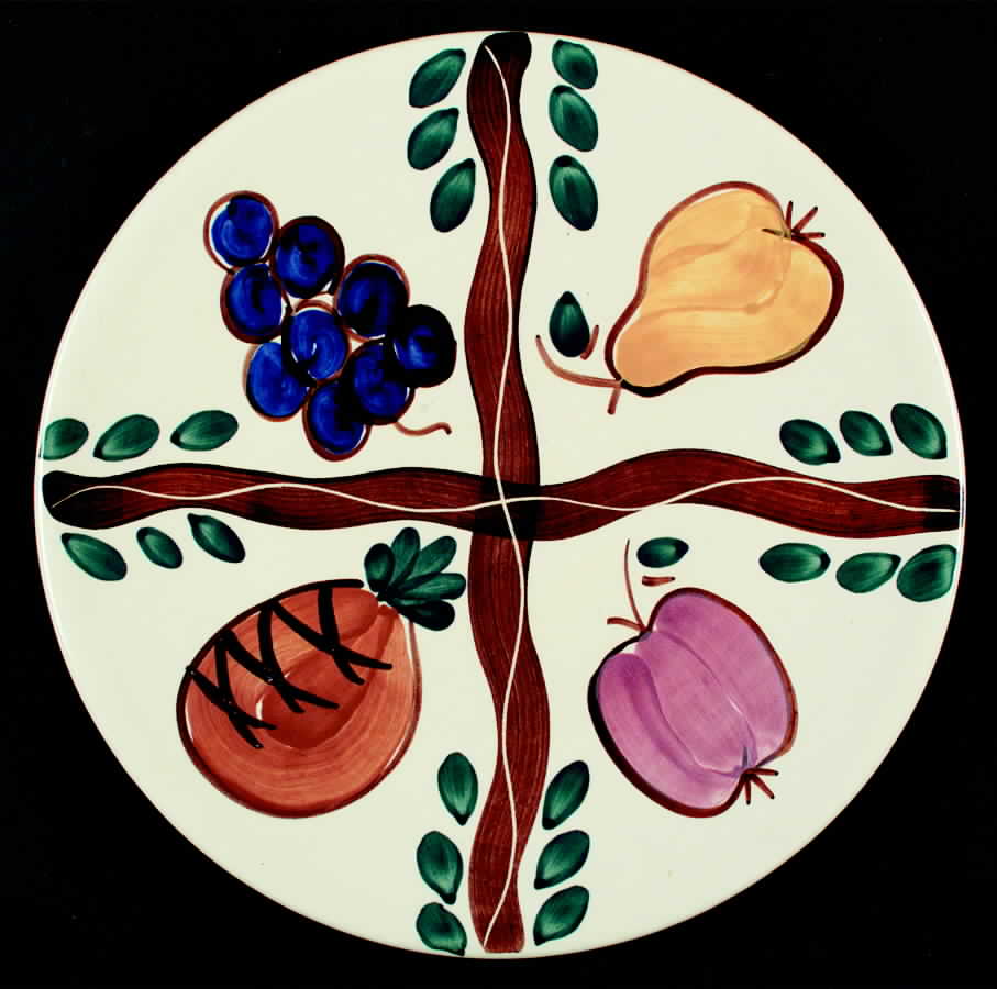 Fruit 12" Chop Plate (Round Platter) by Puritan (Japan)-1