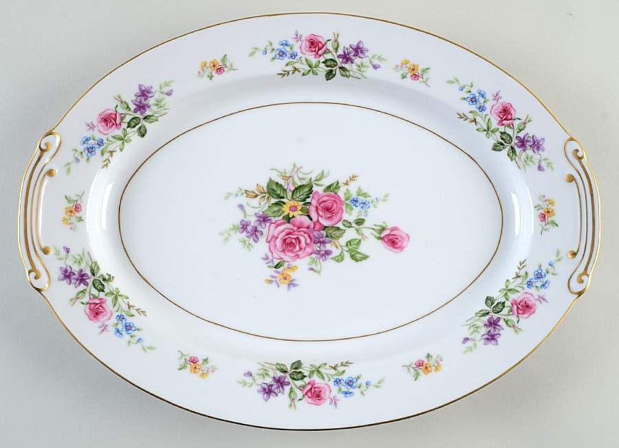 Melody 14" Oval Serving Platter by Puritan (Japan)-1