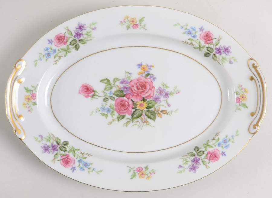 Melody 12" Oval Serving Platter by Puritan (Japan)-1