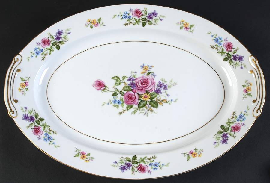 Melody 16" Oval Serving Platter by Puritan (Japan)-1