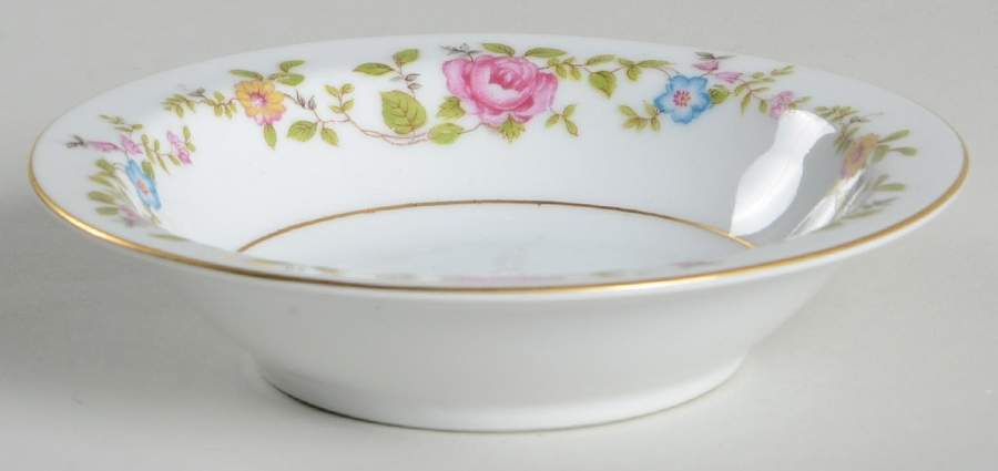 Rose Lane Rim Fruit/Dessert (Sauce) Bowl by Puritan (Japan)-1