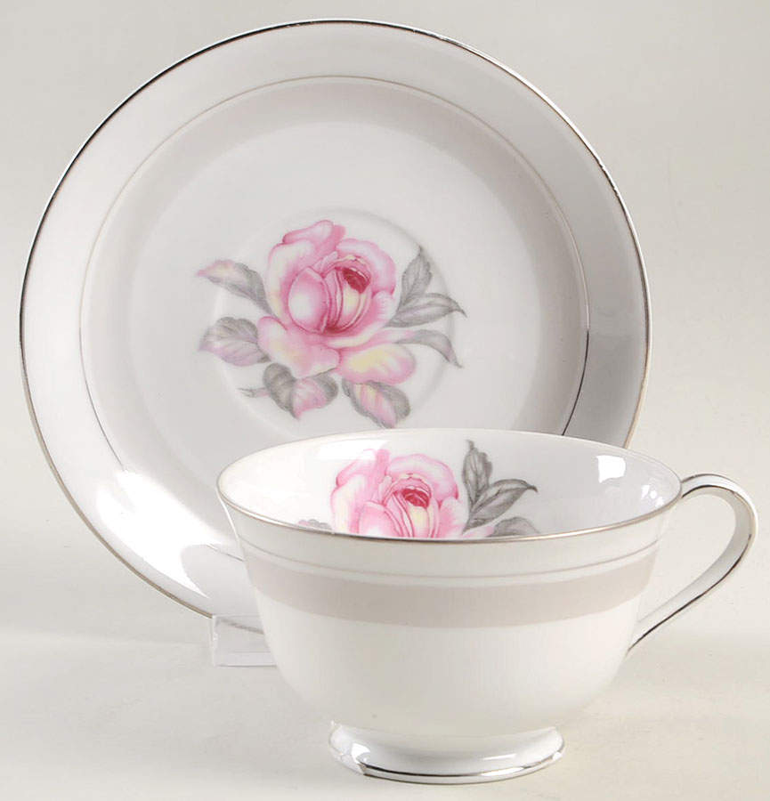 Romay Footed Cup & Saucer Set by Puritan (Japan)-1