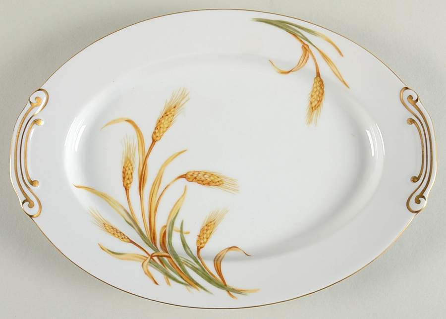 Wheat 12" Oval Serving Platter by Puritan (Japan)-1