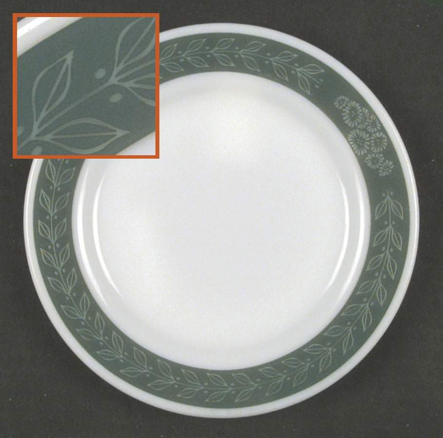Autumn Bands Gray Bread & Butter Plate by Pyrex-1