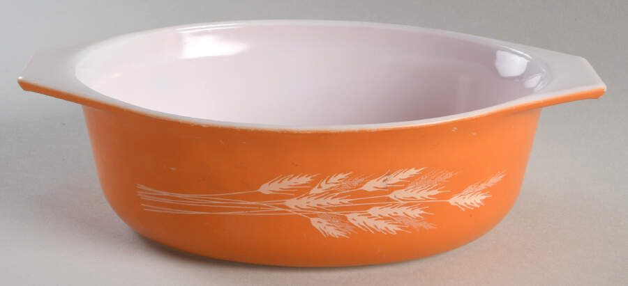 Autumn Harvest 1.5 Quart Oval Covered Casserole No Lid by Pyrex-1