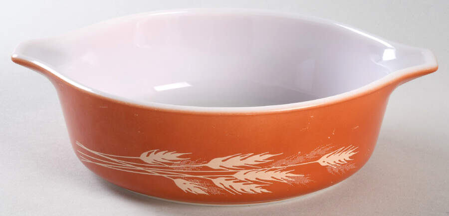 Autumn Harvest 1 Pt Round Casserole No Lid by Pyrex-1