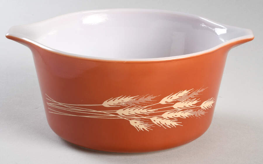 Autumn Harvest 1 Qt Round Casserole No Lid by Pyrex-1