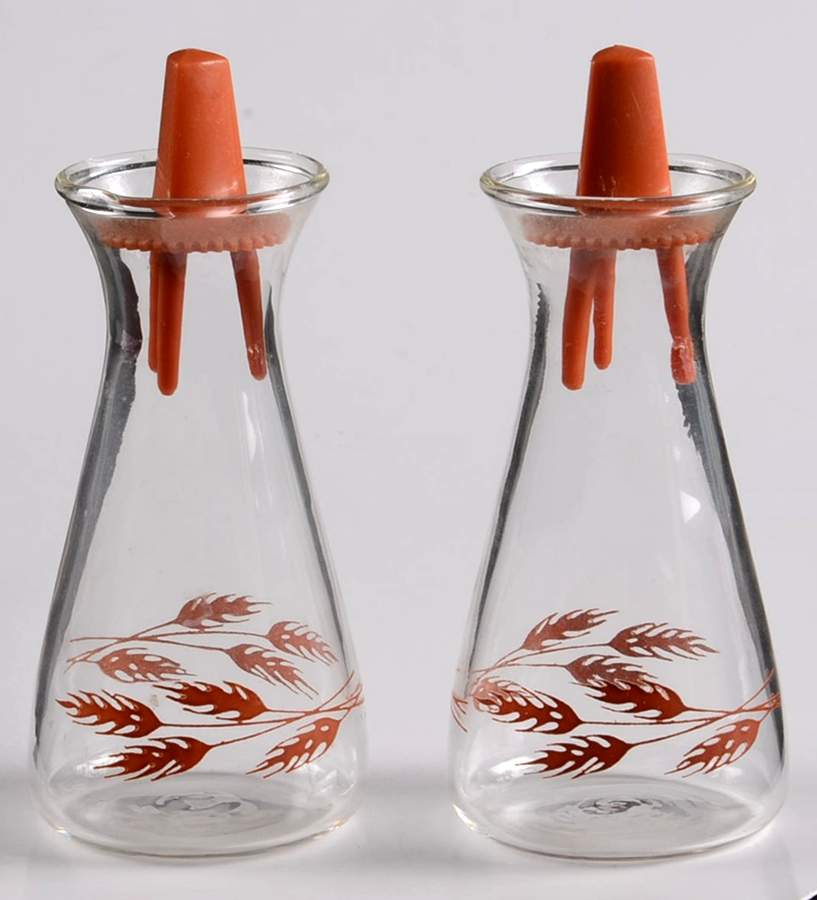 Autumn Harvest Glassware Salt and Pepper Set by Pyrex-1