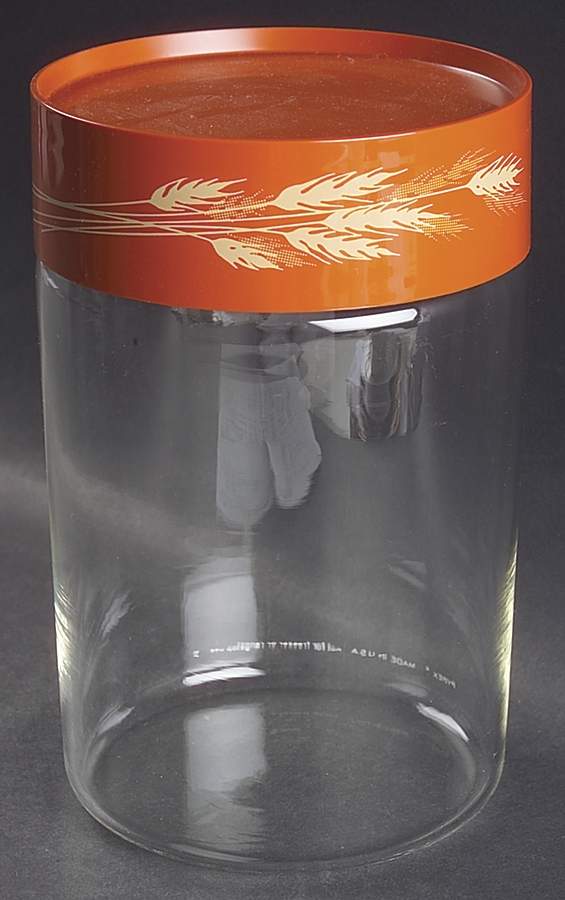 Autumn Harvest 7" Glassware Storage Jar & Lid by Pyrex-1