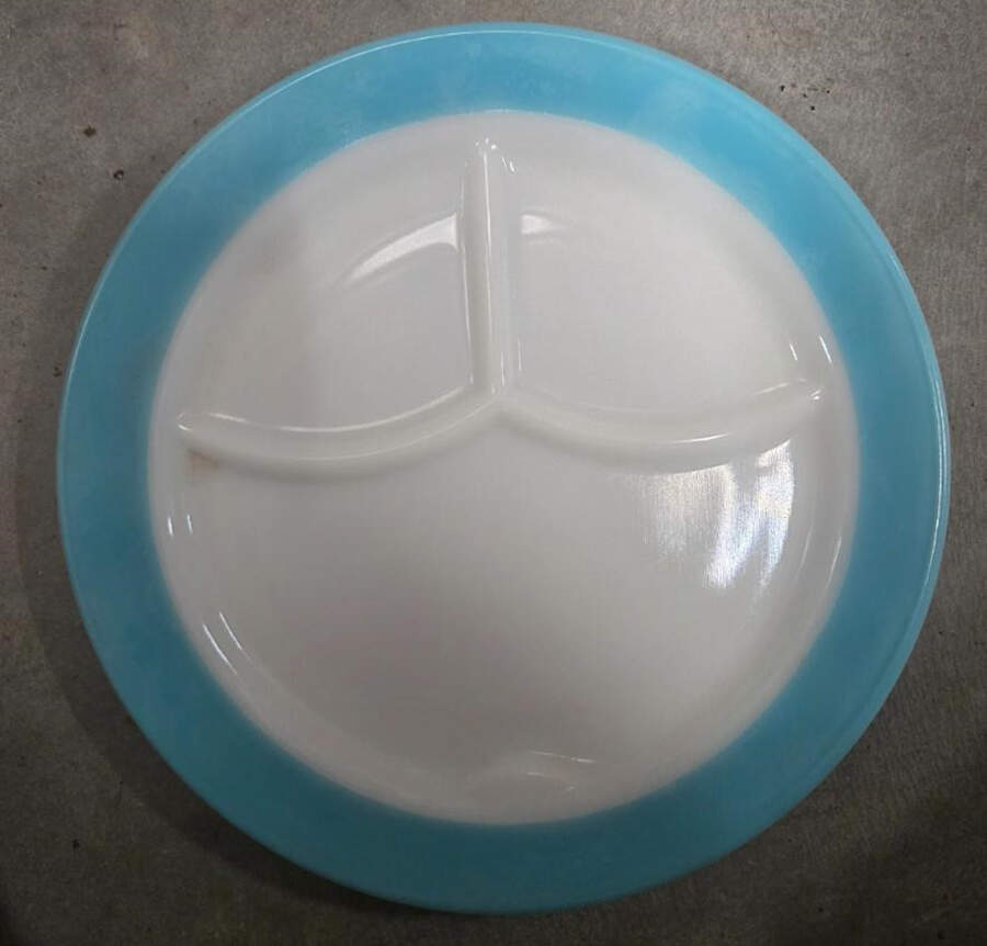 Blue Grill Plate by Pyrex-1