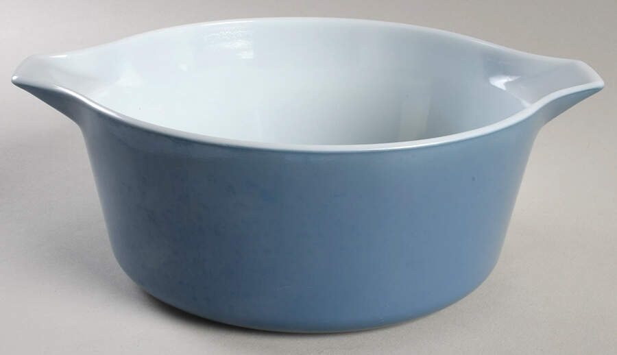 Blue 2.5 Qt Round Casserole No Lid by Pyrex-1