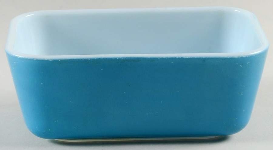 Blue Medium Refrigerator Jar No Lid by Pyrex-1