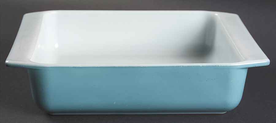 Blue 10" Square Baker by Pyrex-1