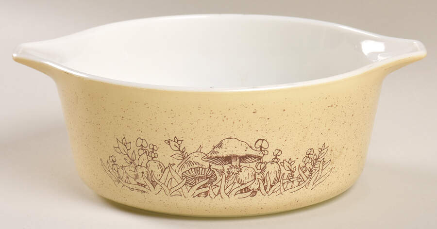 Forest Fancies 1.50 Pt Round Casserole No Lid by Pyrex-1