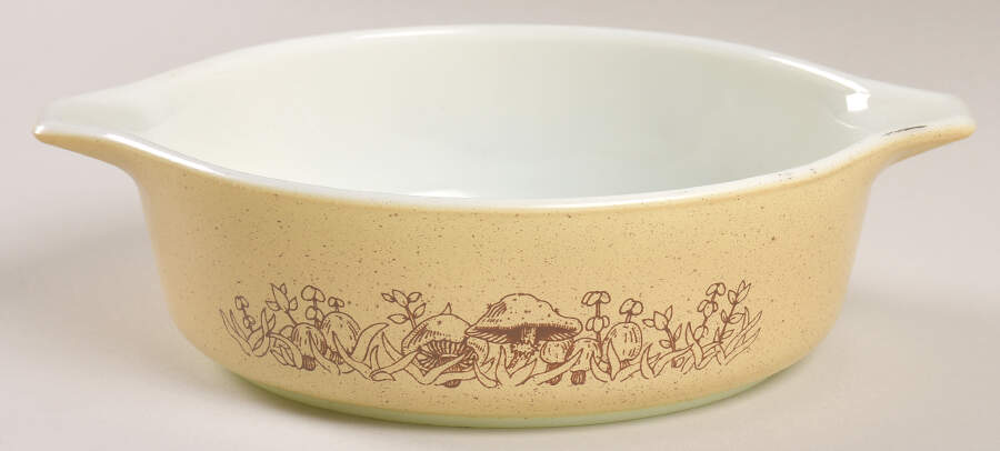 Forest Fancies 1 Pt Round Casserole No Lid by Pyrex-1