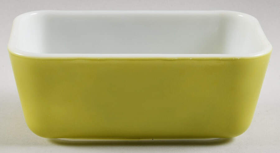 Green Medium Refrigerator Jar No Lid by Pyrex-1