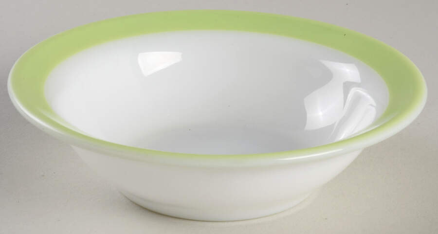 Green Rim Fruit/Dessert (Sauce) Bowl by Pyrex-1