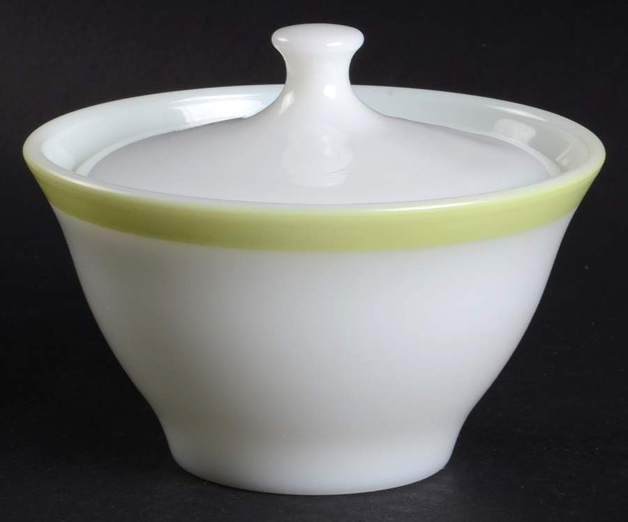 Green Sugar Bowl & Lid by Pyrex-1