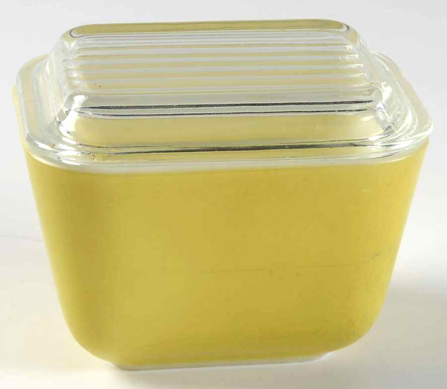 Green Small Refrigerator Jar & Lid by Pyrex-1