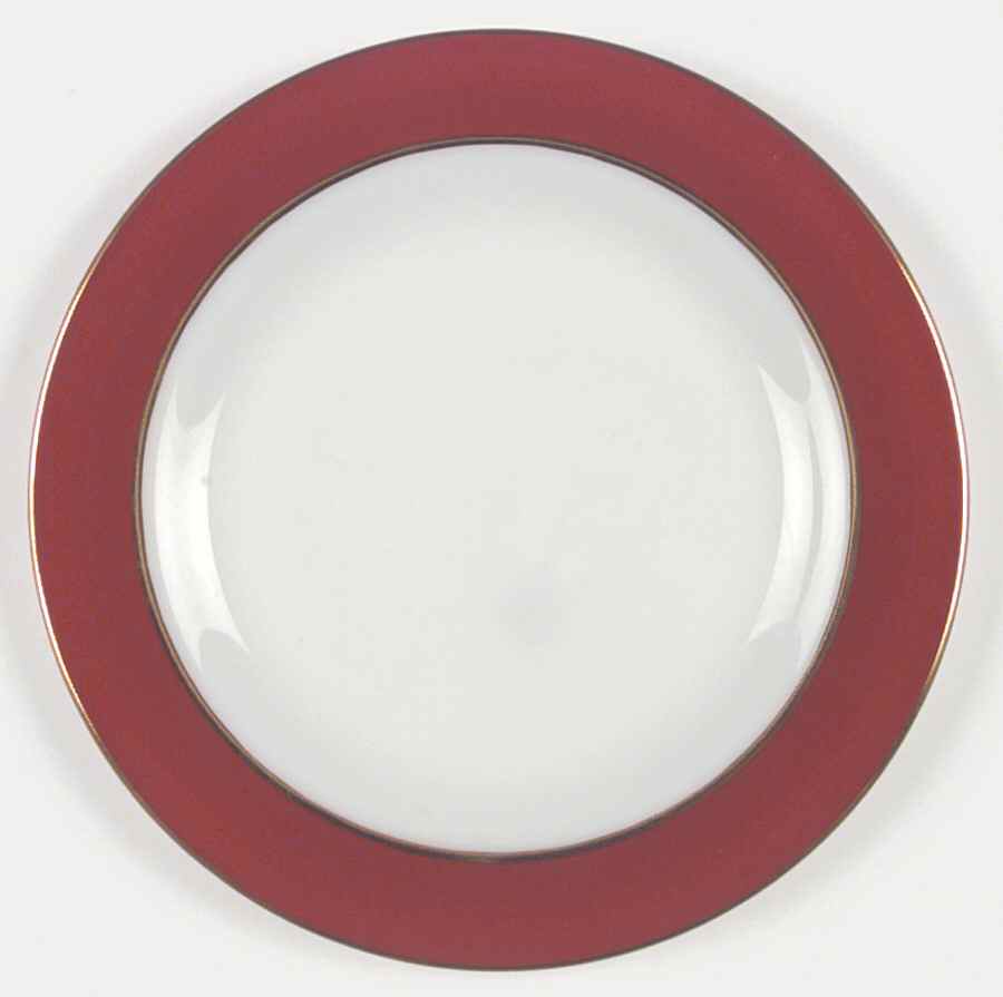 Maroon Gold Dinner Plate by Pyrex-1