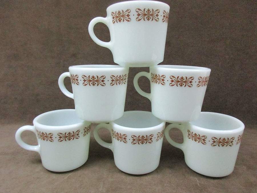 Copper Filigree Flat Cup by Pyrex-1