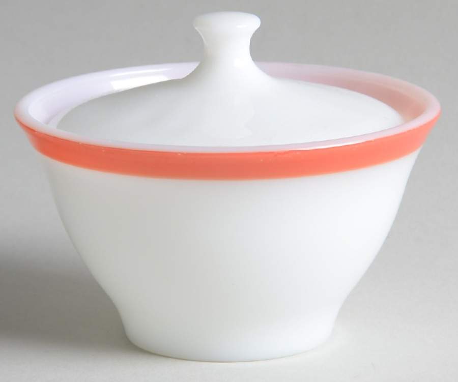 Red Sugar Bowl & Lid by Pyrex-1