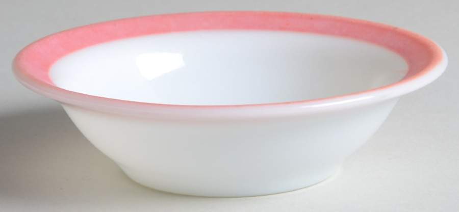 Red Rim Fruit/Dessert (Sauce) Bowl by Pyrex-1