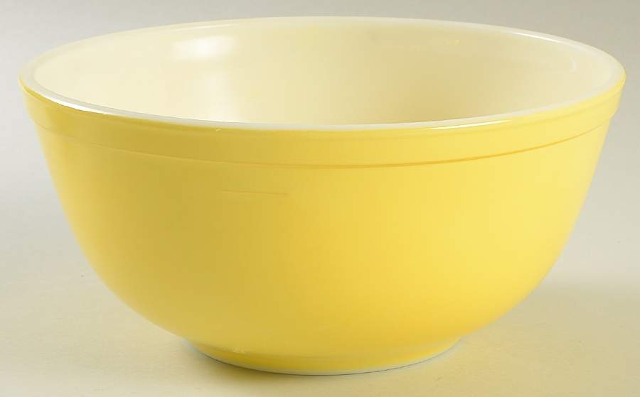 Yellow (Light Pale) 8" Mixing Bowl by Pyrex-1